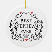 Beste Nephew ooit persoonlijke cadeautjes van tant Keramisch Ornament (Achterkant)
