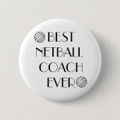 Beste netball Coach-ooit-badge Ronde Button 5,7 Cm (Voorkant)