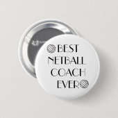 Beste netball Coach-ooit-badge Ronde Button 5,7 Cm (Voorkant /achterkant)