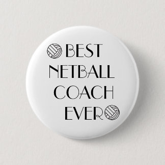 Beste netball Coach-ooit-badge Ronde Button 5,7 Cm