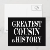 Beste neven Grootste neef in de geschiedenis Briefkaart (Voorkant / Achterkant)