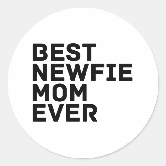 Beste Newfie Mom ooit - Newfoundland Dog Ronde Sticker (Voorkant)