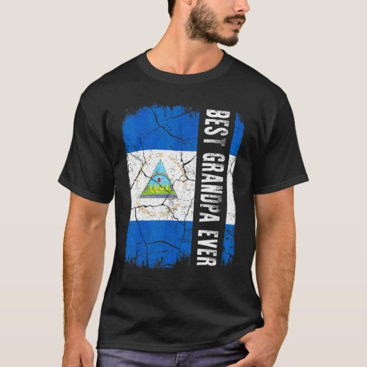 Beste Nicaraguaanse opa ooit Nicaragua vlag vader T-shirt (Voorkant)