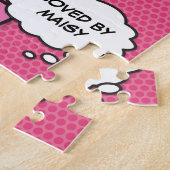 Beste nicht 12 foto collage roze leuk strip legpuzzel (Zijkant)