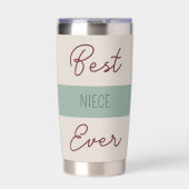 Beste nicht ooit gerbera bloemen groen geïsoleerde drinkbeker (Voorkant)