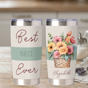 Beste nicht ooit gerbera bloemen groen geïsoleerde drinkbeker