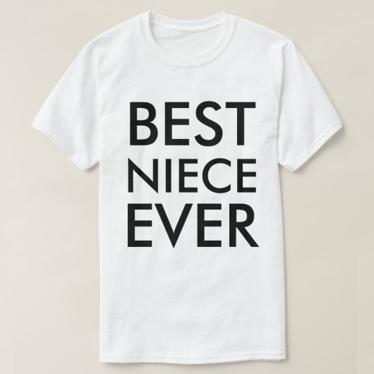 Beste nichtje ooit modern Elegant minimalistisch T-shirt (Design voorkant)