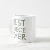 Beste nichtje ooit Mok Modern elegant eenvoudig (Voorkant links)