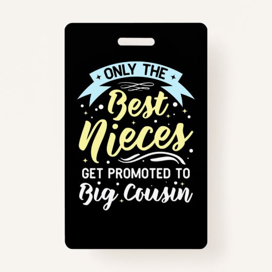Beste nichtjes worden gepromoot naar de grote neef badge (Voorkant)
