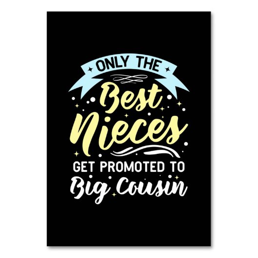 Beste nichtjes worden gepromoot naar de grote neef kaart (Voorkant)