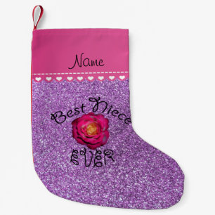 Beste nichtroze roze pastel paarse glitter kleine kerstsok