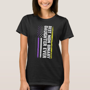Beste niet-binaire dochter ooit Nonbinary vlag Pri T-shirt