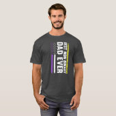 beste niet binaire vader ooit nonbinary flag Pride T-shirt (Voorkant volledig)