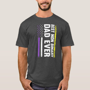beste niet binaire vader ooit nonbinary flag Pride T-shirt