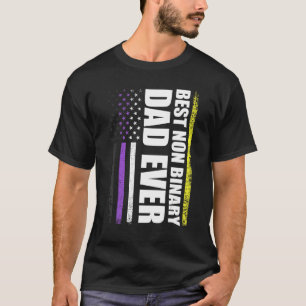 Beste niet-binaire vader ooit Nonbinary vlag Pride T-shirt