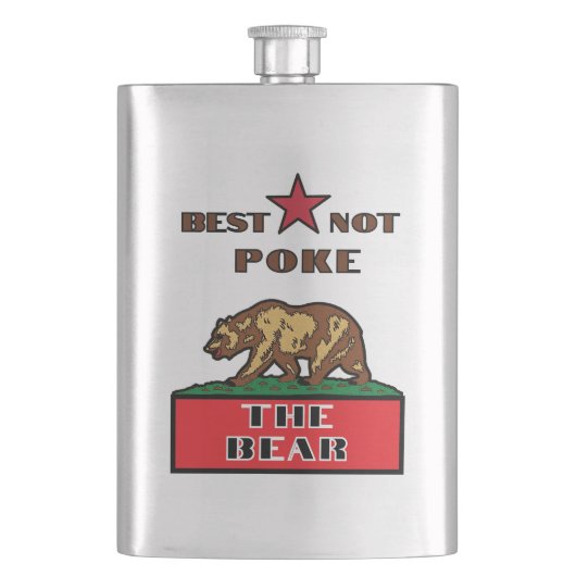 Beste niet porren het Beer - Californië Flask Flacon (Voorkant)