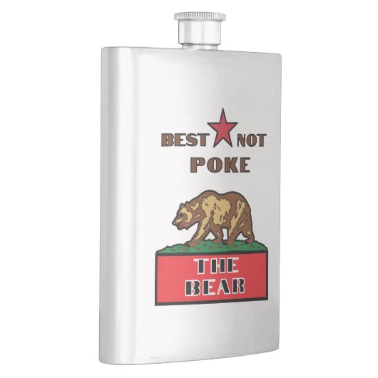 Beste niet porren het Beer - Californië Flask Flacon (Rechts)