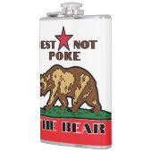 Beste niet porren het Beer - Californië Flask Heupfles (Links)