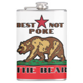Beste niet porren het Beer - Californië Flask Heupfles (Voorkant)