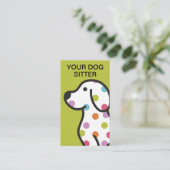 Beste nieuwe hondenoppas Contact Visitekaartjes (Staand voorkant)