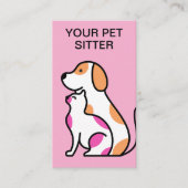 Beste Nieuwe Huisdier Sitter Contact Visitekaartje (Voorkant)