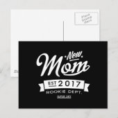 Beste nieuwe mam 2017 donker briefkaart (Voorkant / Achterkant)