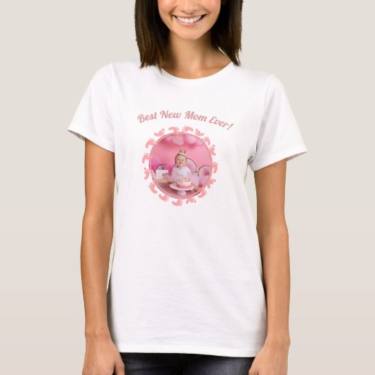 Beste nieuwe moeder/moeder familie Foto baby Girl T-shirt (Voorkant)