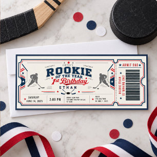 Beste Nieuwe Speler Hockey Ticket 1e Verjaardag Kaart