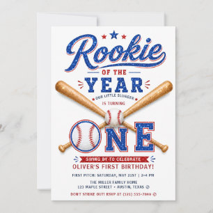 Beste Nieuwe Speler Honkbal 1e Verjaardag Kaart