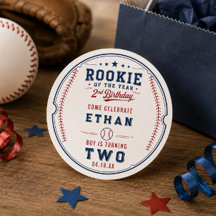 Beste Nieuwe Speler Honkbal 2e Verjaardag Kinderen Ronde Sticker