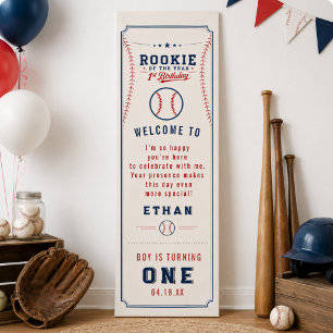 Beste Nieuwe Speler Honkbal Ticket 1e Verjaardag Spandoek