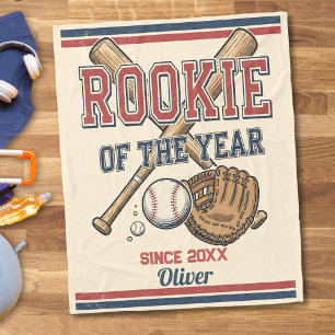 Beste Nieuwe Speler Honkbal Vintage Fleece Deken