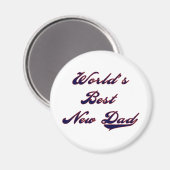 Beste nieuwe vader van Baseball Text World Magneet (Voorkant / Achterkant)