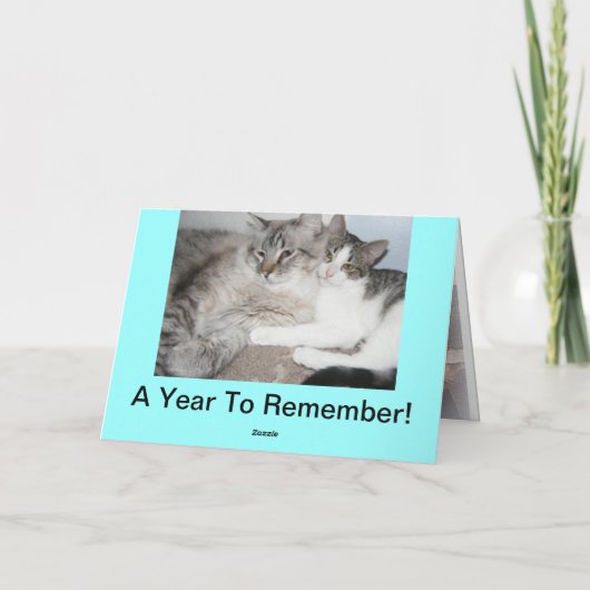 Beste Nieuwjaar Cat Kaart (Achterkant)