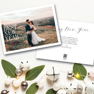 Beste Nieuwjaar ooit Modern Type Vakantie Fotokaar Feestdagenkaart