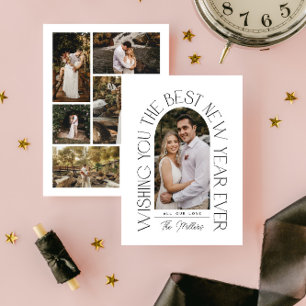 Beste nieuwjaar ooit   Moderne, minimalistische fo Feestdagenkaart