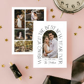 Beste nieuwjaar ooit | Moderne, minimalistische fo Feestdagenkaart