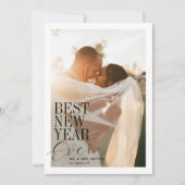 Beste Nieuwjaar Ooit Moderne Type Vakantiefoto Kaa Feestdagenkaart (Voorkant)