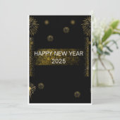 BESTE NIEUWJAAR WENSEN Gouden Vakantie kaart (Staand voorkant)