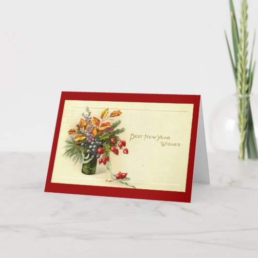 Beste nieuwjaarswensen  feestdagen kaart (Voorkant)