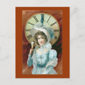 "Beste nieuwjaarswensen" Vintage Feestdagenkaart (Voorkant)