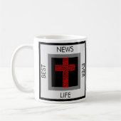 Beste nieuws ooit John 3:16 Gospel Tract Koffiemok (Links)