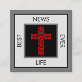 Beste nieuws ooit John 3:16 Gospel Tract Vierkante Visitekaartje (Voorkant)