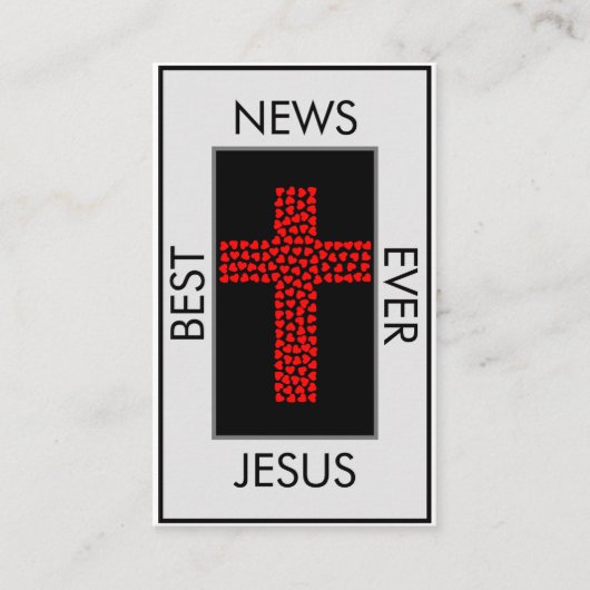 Beste nieuws ooit John 3:16 Gospel Tract Visitekaartje (Voorkant)