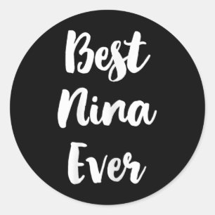 Beste Nina ooit Schattige Ronde Sticker