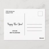 Beste nog te komen 2019 Happy New Year Script Foto Briefkaart (Achterkant)