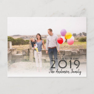 Beste nog te komen 2019 Happy New Year Script Foto Briefkaart