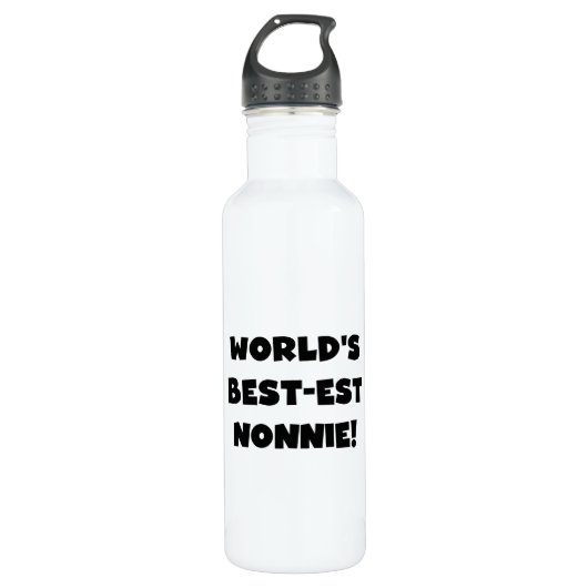 Beste non-nie ter wereld met zwarte tekst waterfles  (Voorkant)