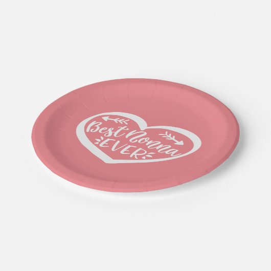 Beste Nonna Ever Papieren Bordje (Gekanteld)