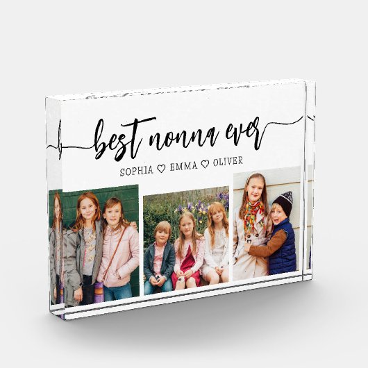 Beste Nonna Ooit - Kleinkinderen Fotocollage Fotoblokken (Links)